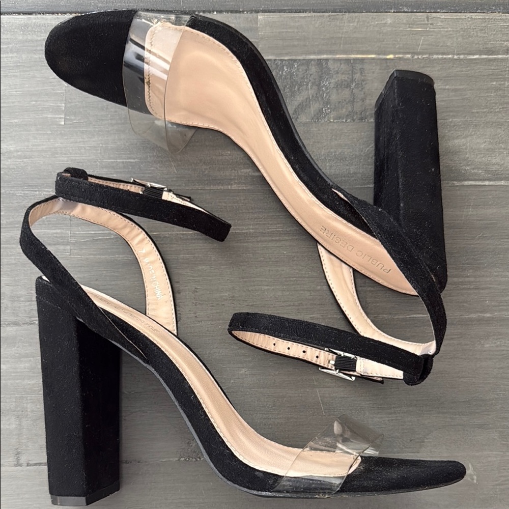 Public Desire | Black Heeled Sandals